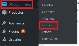 ajustes woocomerce
