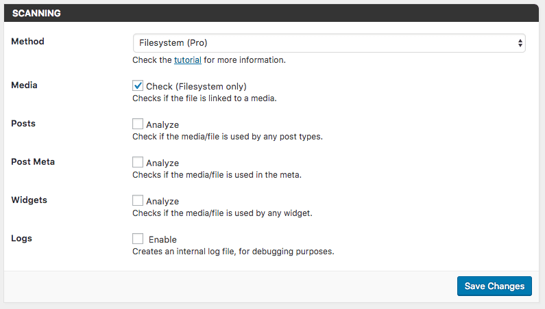 Cómo configurar plugin Media Cleaner de Meow Apps