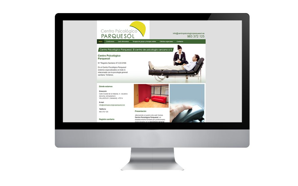 Diseño web centro psicológico parquesol