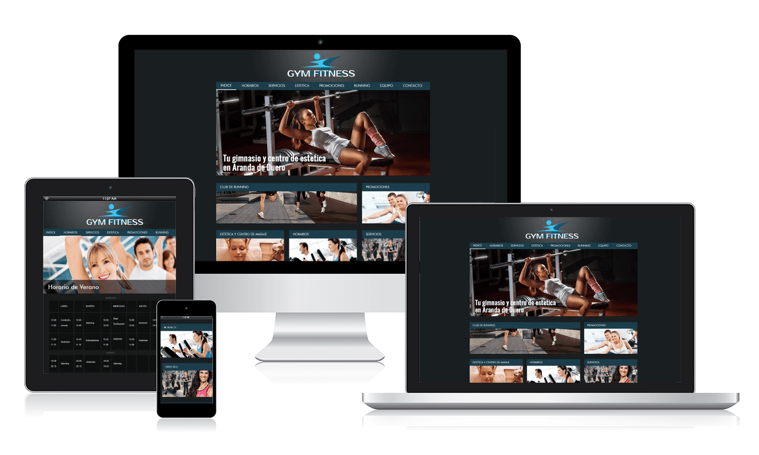 Diseño página web para Gym Fitness Desarrollo de página web a medida para un gimnasio