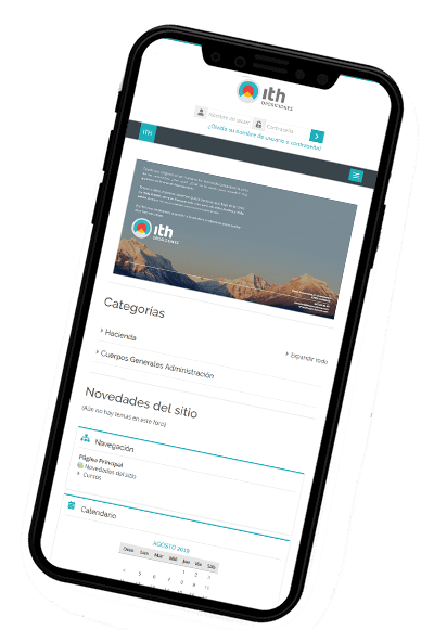 plantilla iphoneX ITH Diseño responsive para Moodle