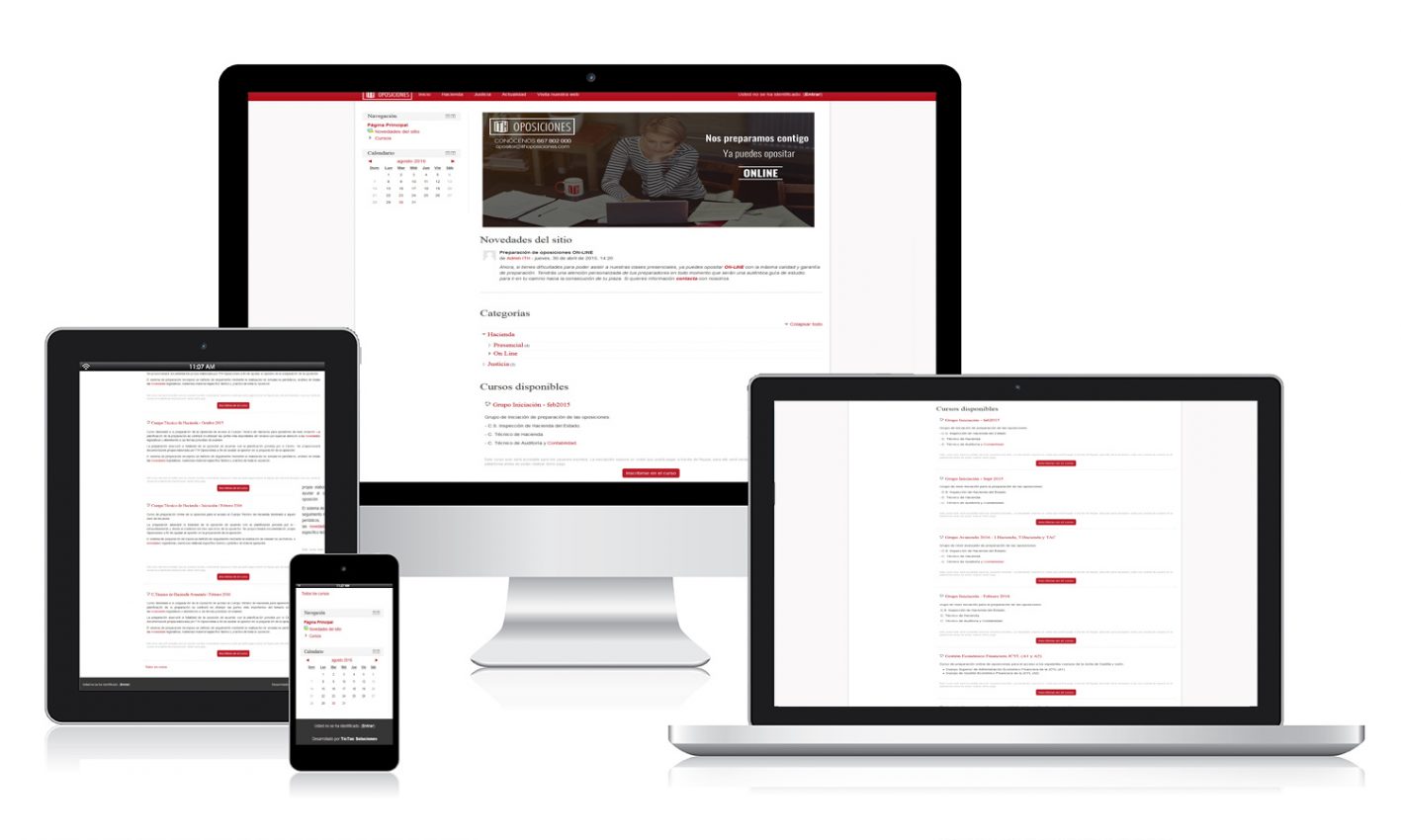 Desarrollo página web ITH Oposiciones
