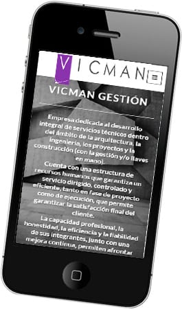 Diseño web responsive para Vicman Gestión Desarrollo web para Vicman Gestión
