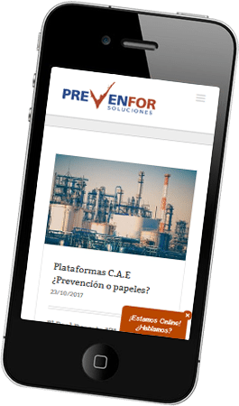 Diseño web responsiven prevenfor Desarrollo página web Prevenfor