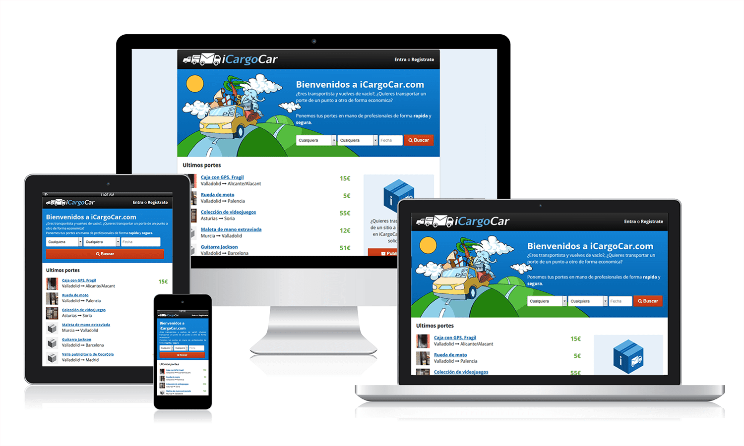 Desarrollo web para iCargoCar Desarrollo wen en WordPrees para un centro psicológico