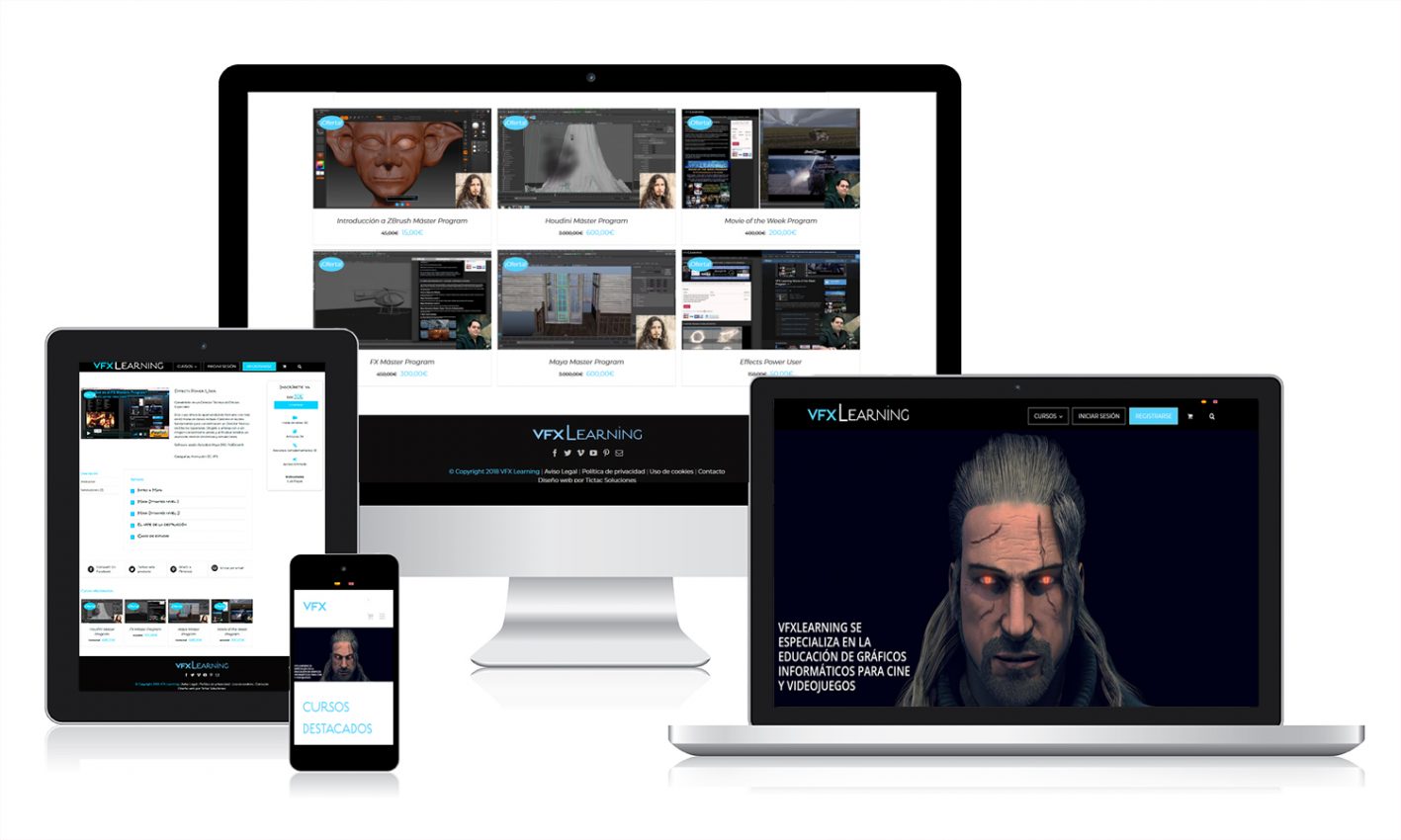 Diseño web adaptativo para VFX Learning Desarrollo wen en WordPrees para un centro psicológico