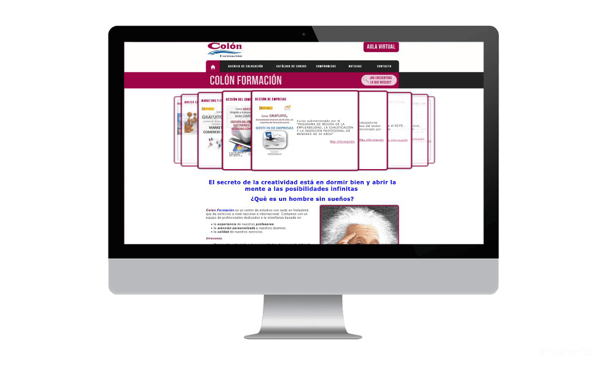 Diseño web para Colón Formación Desarrollo web para Colón Formación