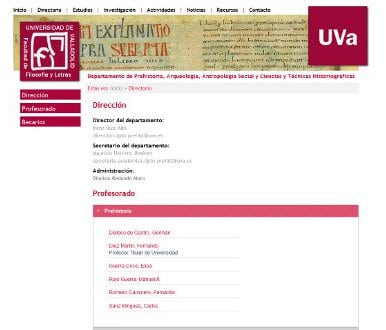 Diseño web para el Departamento de Filosofía UVA Desarrollo web para el Departamento de Filosofía UVA
