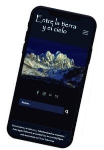 Web adaptada a móvil Entre la Tierra y el Cielo Página web responsive personal en Valladolid