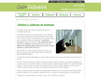 Desarrollo web para Calor Valladolid Diseño web para Calor Valladolid
