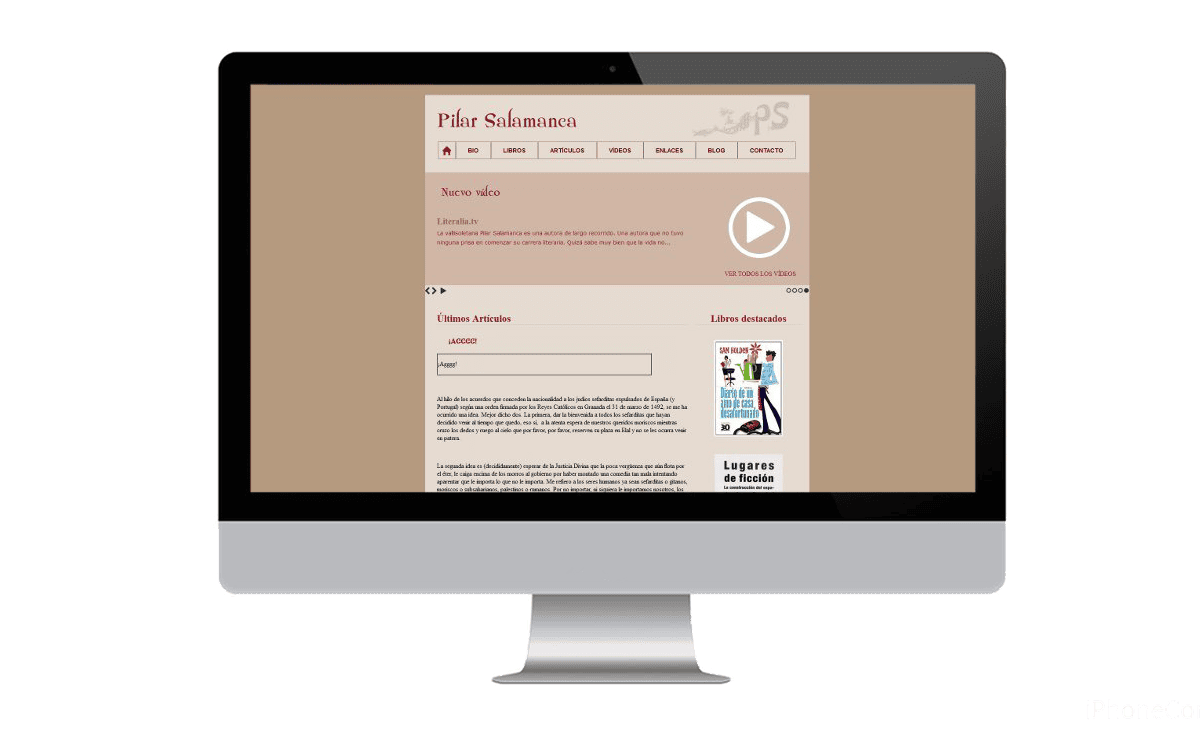 Desarrollo web para Pilar Salamanca Diseño web para Pilar Salamanca