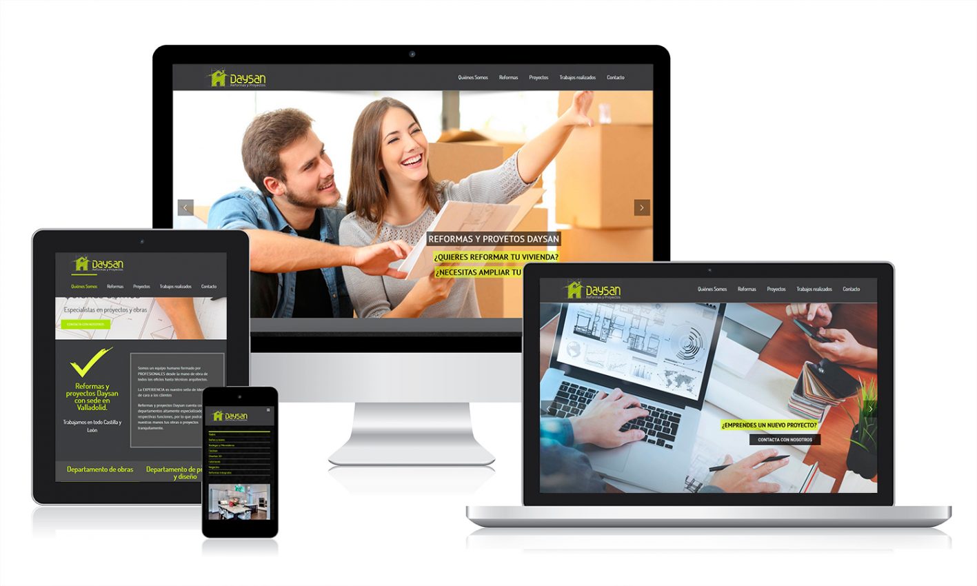 Web corporativa responsive Daysan Desarrollo de página web para empresa de reformas