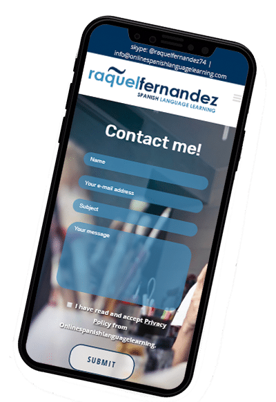 Responsive mobile onlinespanishlenguagelearning Diseño web responsive de iphone X de wordpress spanishlanguagelearning