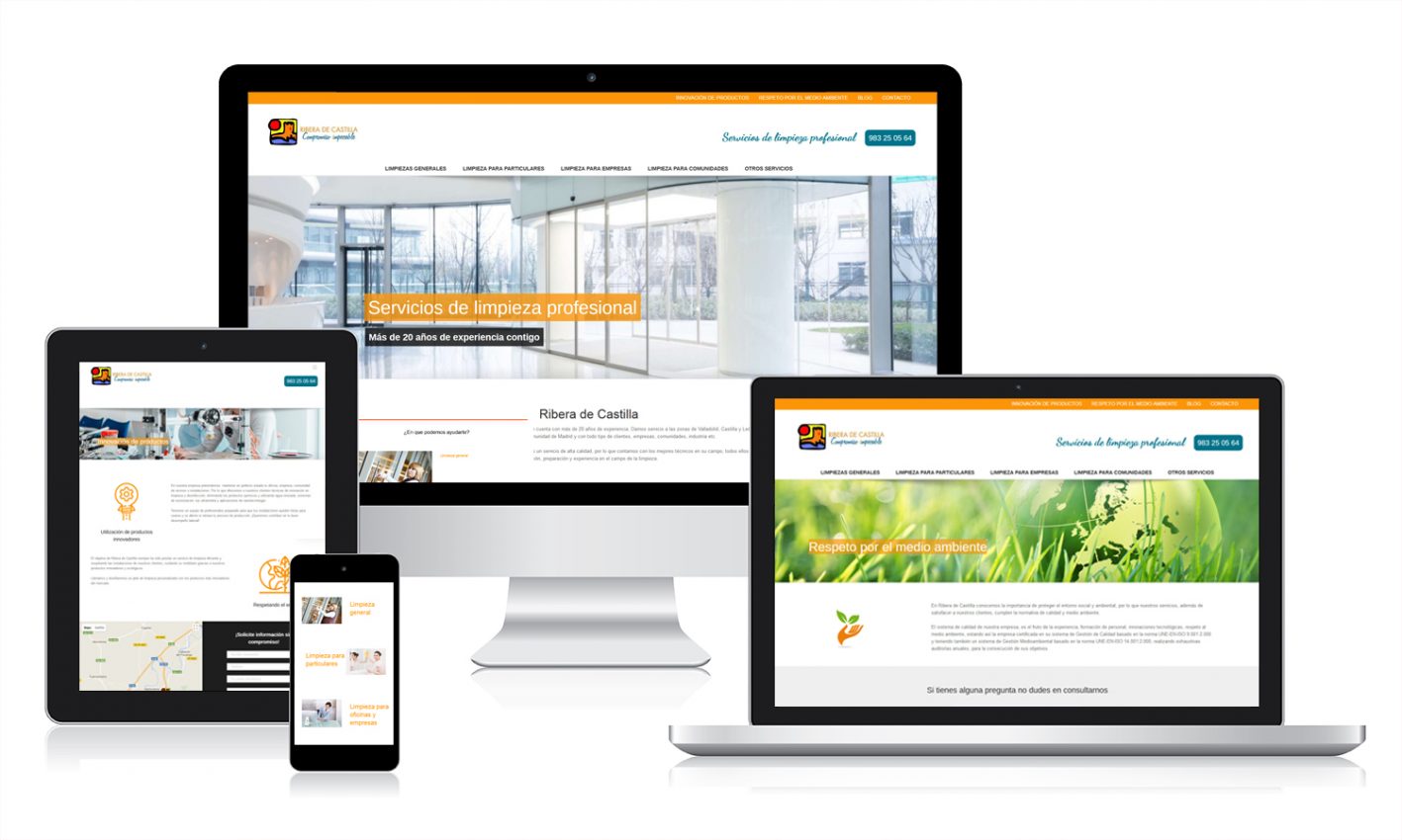 Desarrollo web empresa Ribera de castilla Diseño responsive de web corporativa Ribera de Castilla