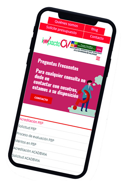 Diseño responsive para móvil de página web Desarrollo web para página online