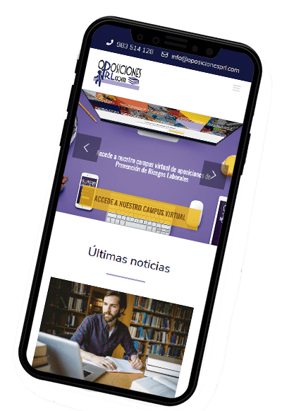 plantilla iphoneX PRL Diseño web responsive en Valladolid