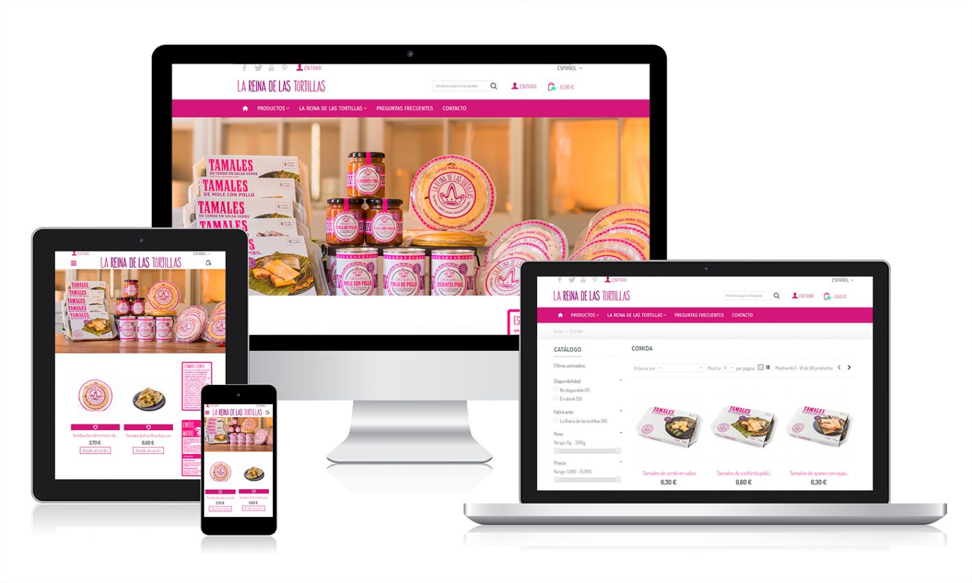 REINATORTILLAS portfolio tic tac Desarrollo de tiendas online en Valladolid