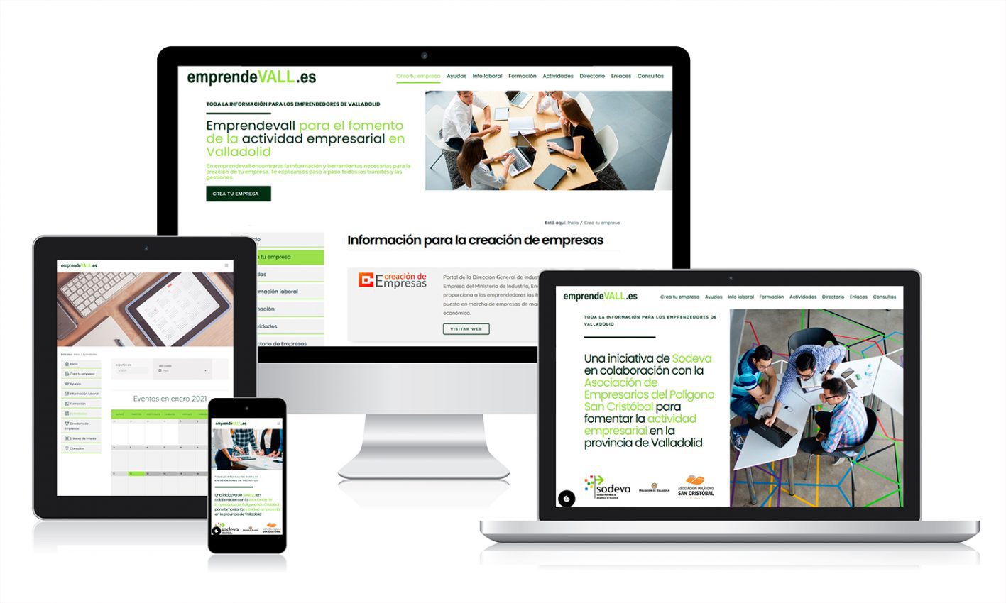 emprendevall responsive Desarrollo de página web con directorio y buscador de empresas