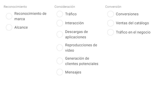 Objetivos anuncios Facebook Ads Tictac Soluciones marketing digital valladolid