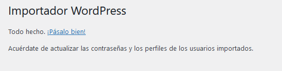 Exportar e importar entradas de WordPress