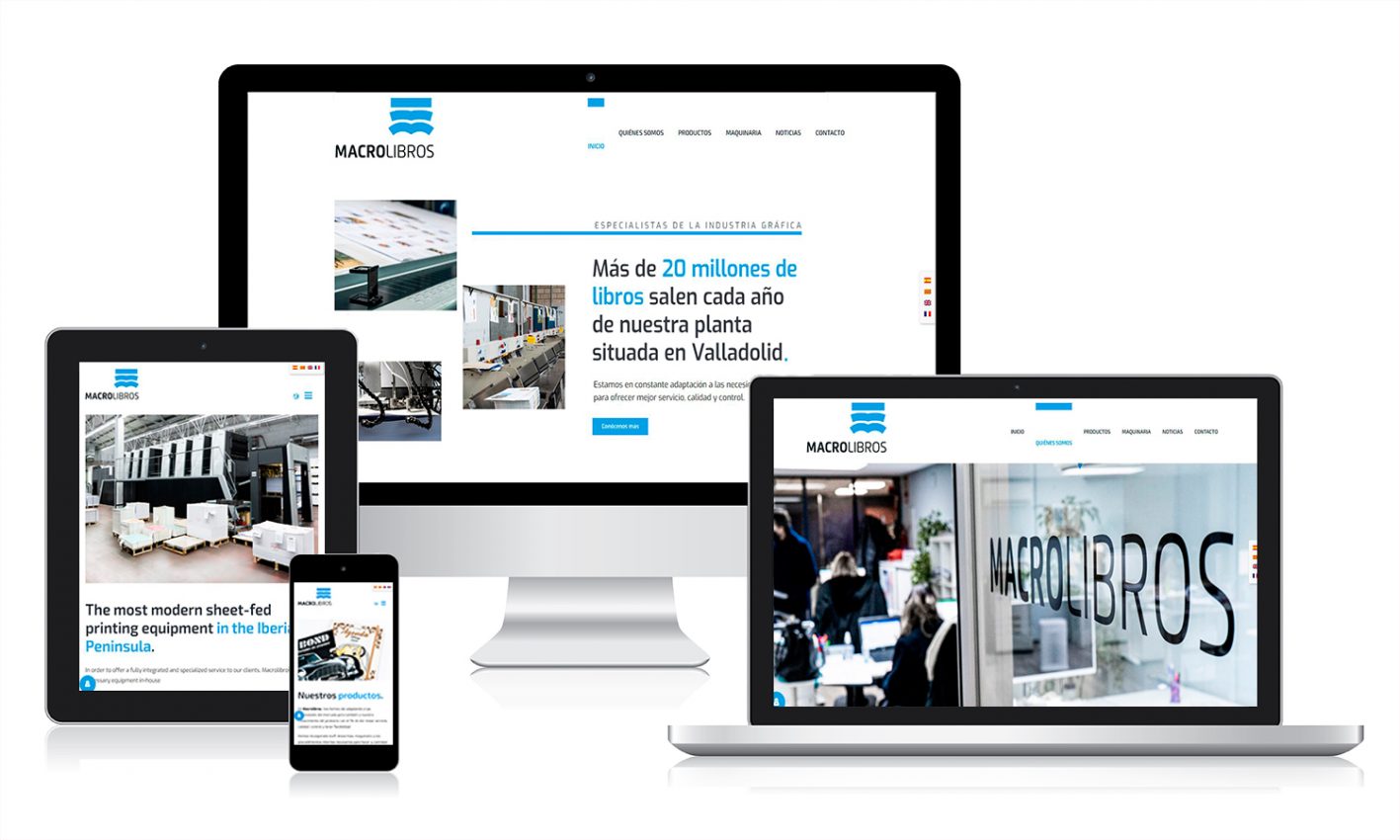 web responsive macrolibros Diseño de página web en Wordpress