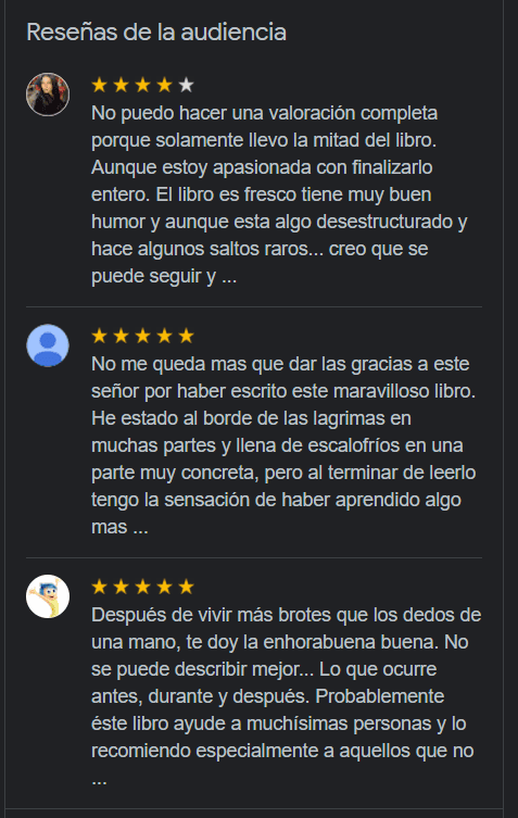 reseñas google libros