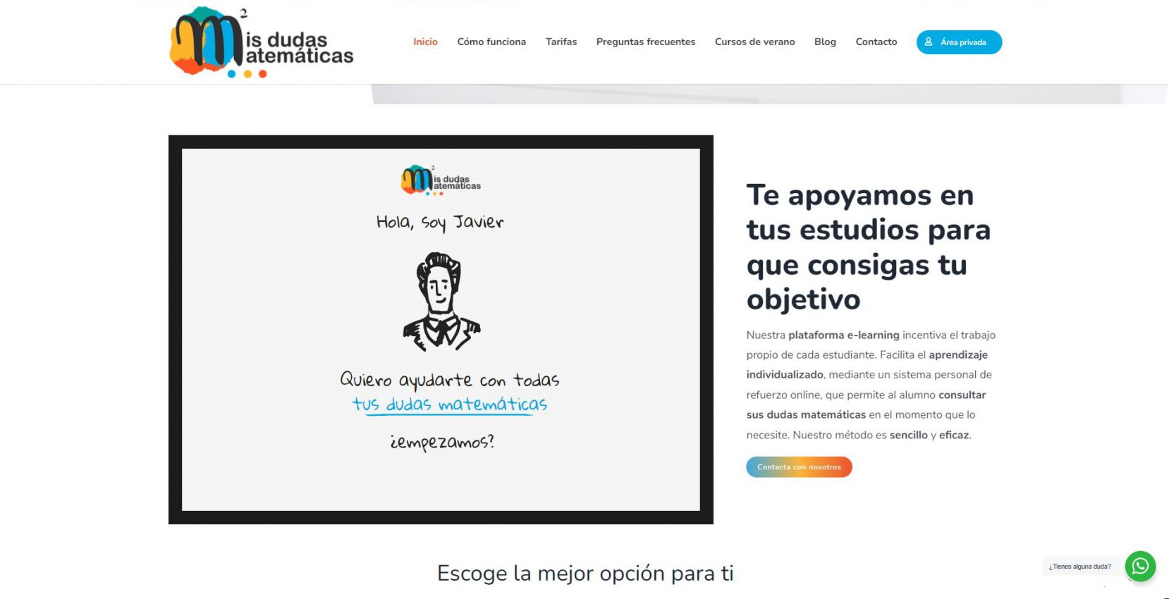 video inteligente para la web de mis dudas matemáticas