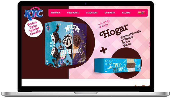 Página web para helados KTC