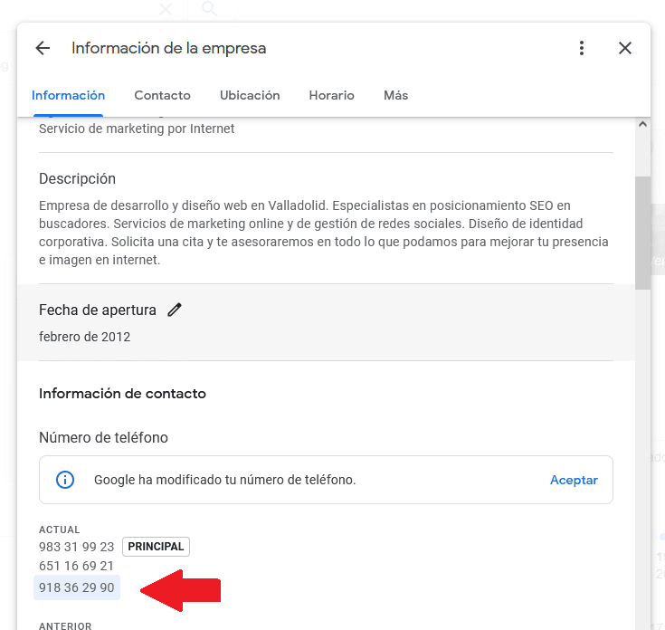 imagen4 Suplantación de identidad a través de Google My Business