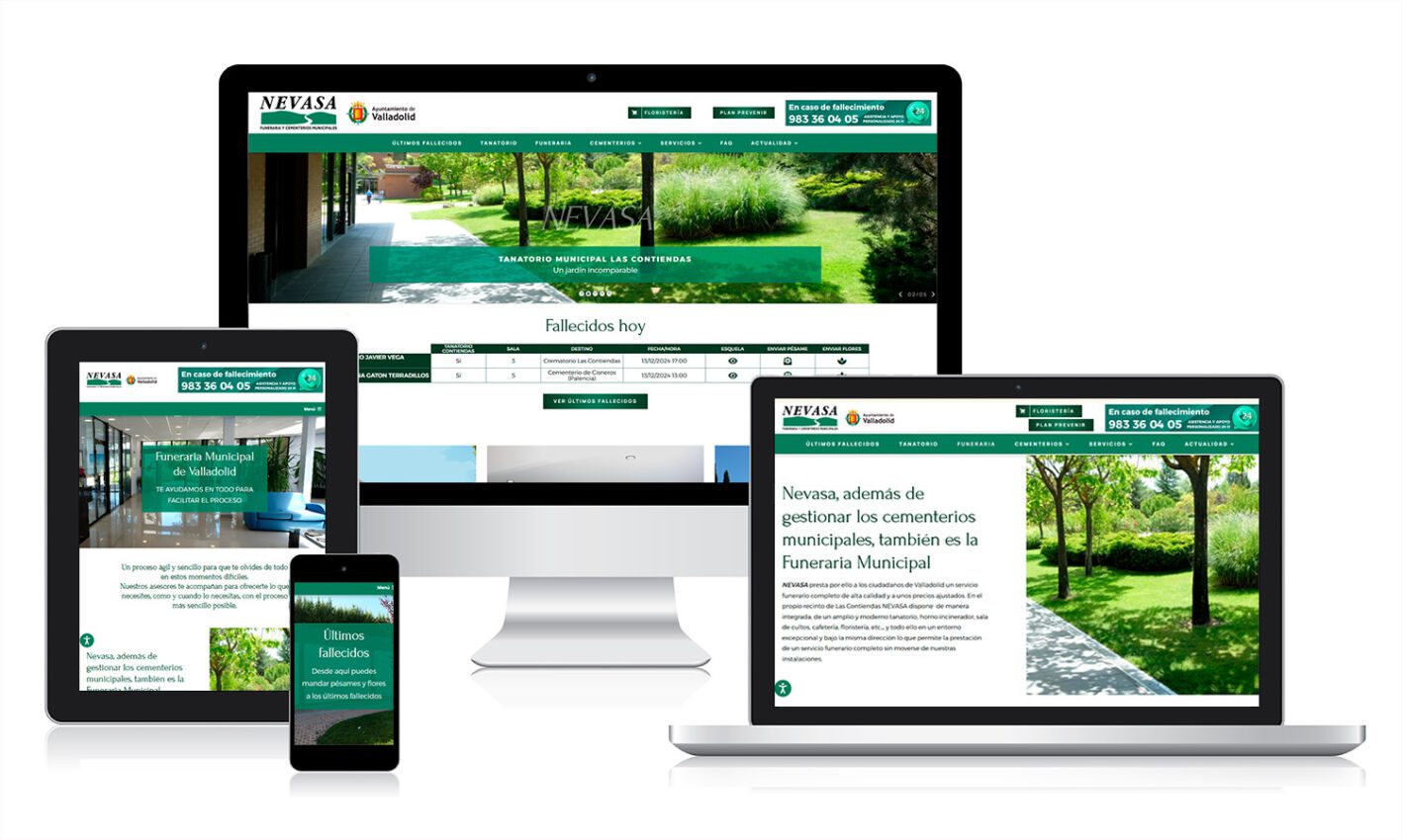Portfolio NEVASA Desarrollo de la web de NEVASA