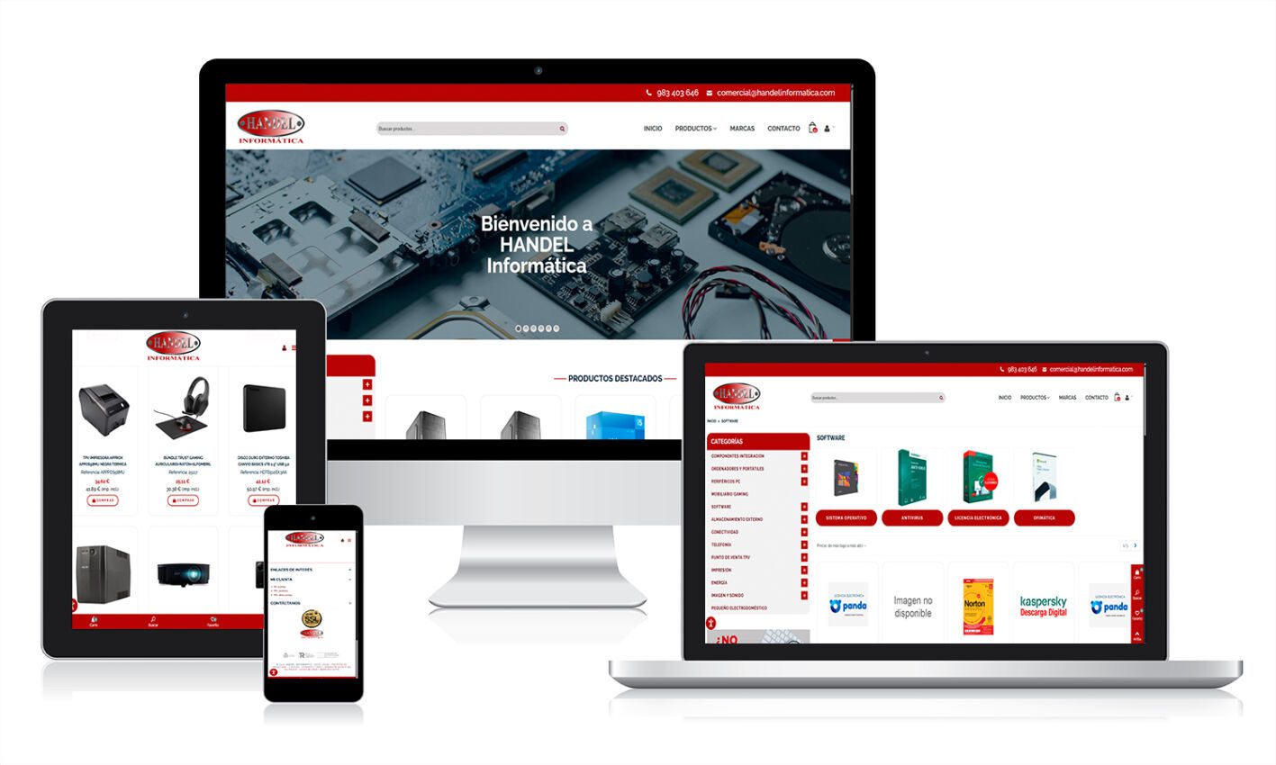 Portfolio handel tienda online para tienda informática