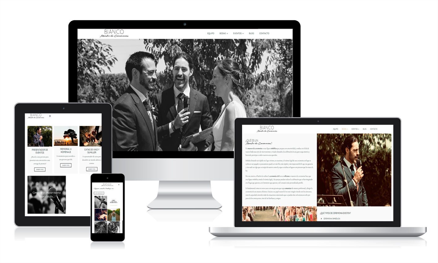 Portfolio maestro Página web de Maestro de Ceremonias