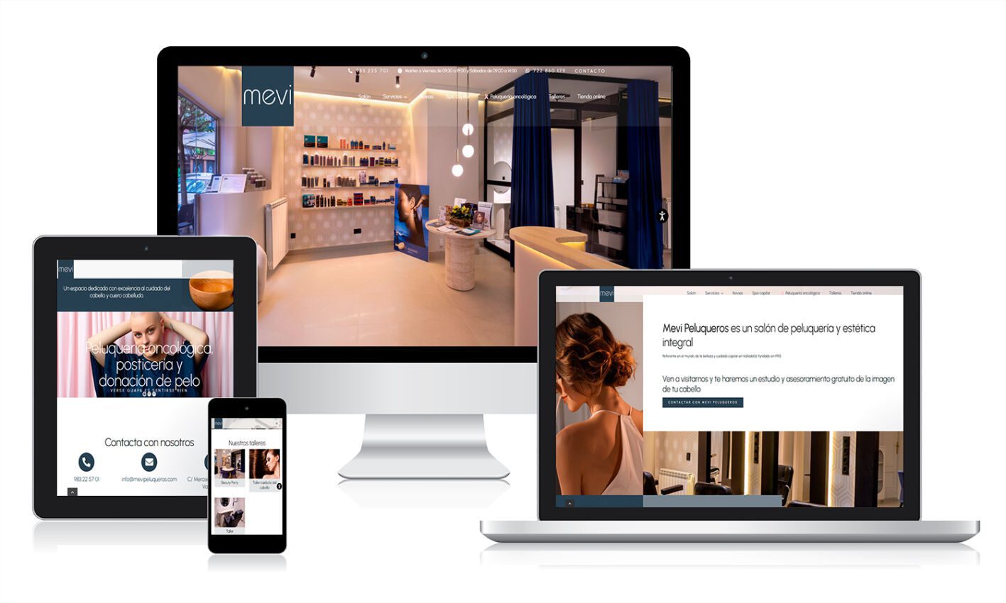 Portfolio mevi Página web para peluquería