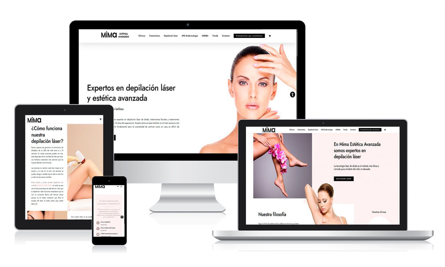 Portfolio mima Página web para clínica estética