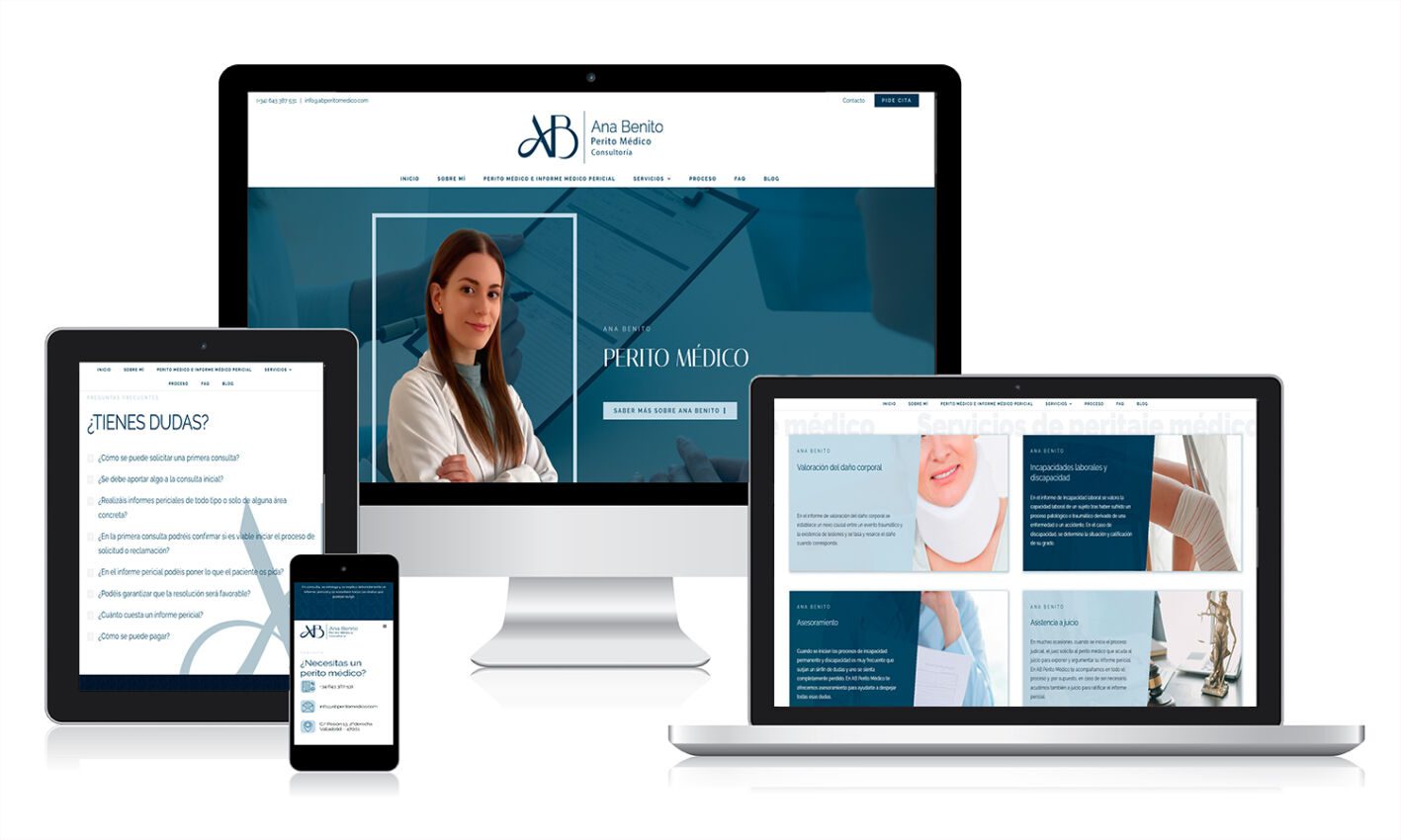 ANA PERITO Página web para una perito médico