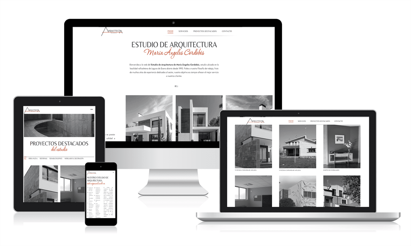 Portfolio CLINICA VILLA DEL PRADO Desarrollo web en WordPrees para una arquitecta de Laguna de Duero
