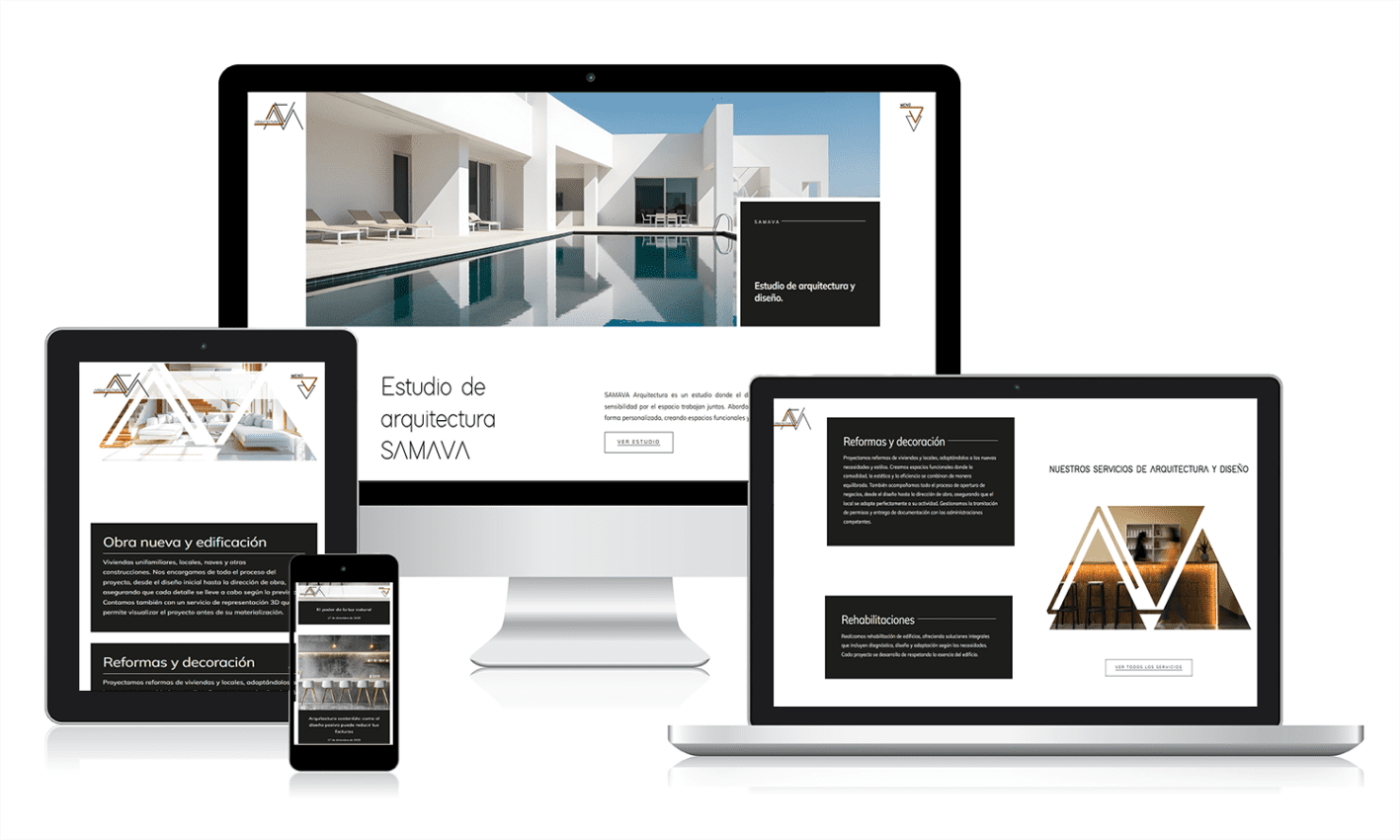 Portfolio SAMARA Desarrollo web en WordPress para un estudio de arquitectura